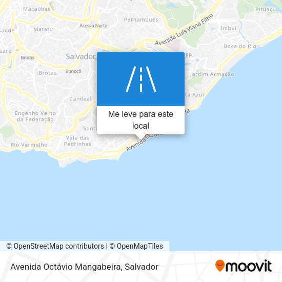 Avenida Octávio Mangabeira mapa