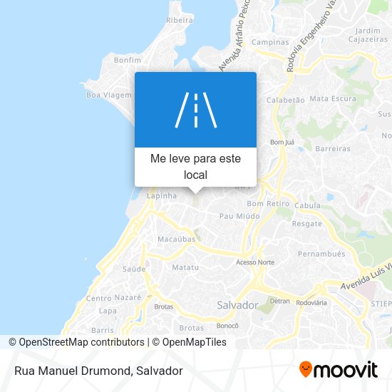 Rua Manuel Drumond mapa