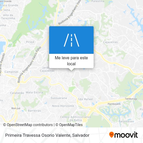 Primeira Travessa Osorio Valente mapa