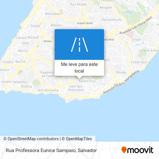 Rua Professora Eunice Sampaio mapa