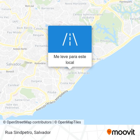 Rua Sindpetro mapa
