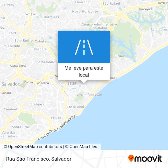 Rua São Francisco mapa