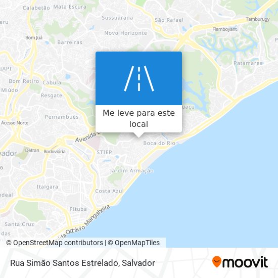 Rua Simão Santos Estrelado mapa