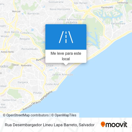 Rua Desembargador Lineu Lapa Barreto mapa