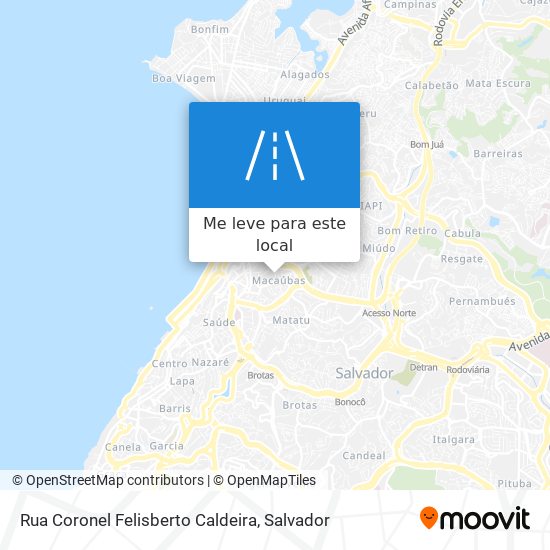 Rua Coronel Felisberto Caldeira mapa