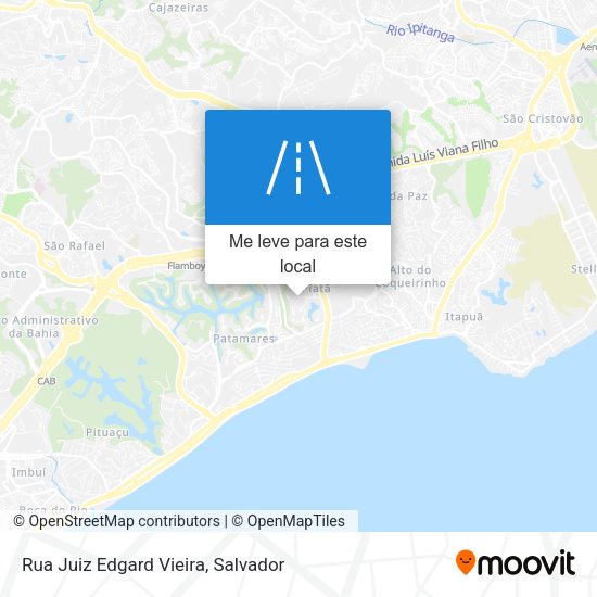 Rua Juiz Edgard Vieira mapa