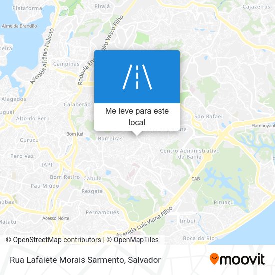 Rua Lafaiete Morais Sarmento mapa