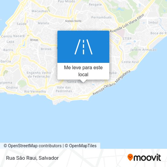 Rua São Raui mapa