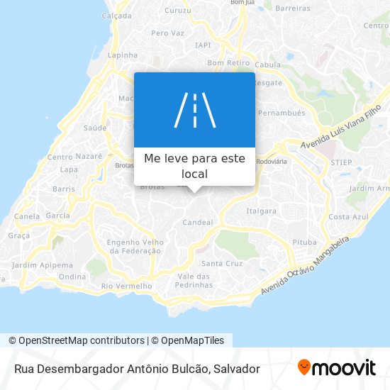 Rua Desembargador Antônio Bulcão mapa