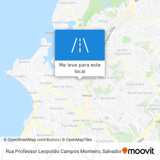 Rua Professor Leopoldo Campos Monteiro mapa