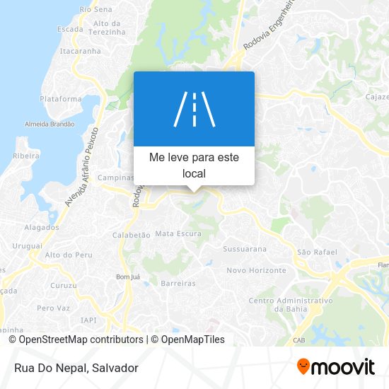 Rua Do Nepal mapa