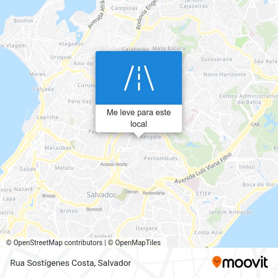 Rua Sostígenes Costa mapa
