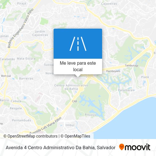 Avenida 4 Centro Administrativo Da Bahia mapa