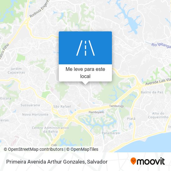 Primeira Avenida Arthur Gonzales mapa