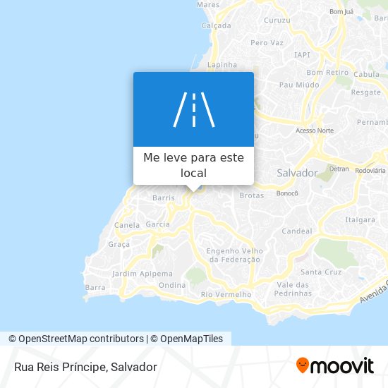 Rua Reis Príncipe mapa