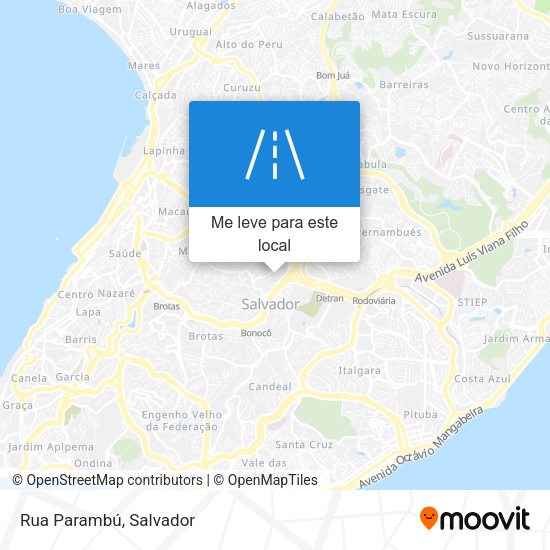 Rua Parambú mapa