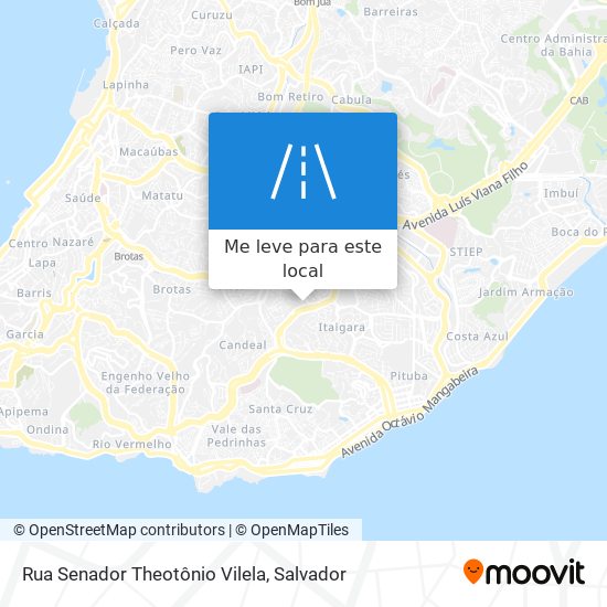 Rua Senador Theotônio Vilela mapa