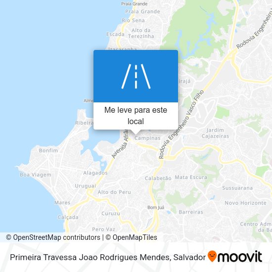 Primeira Travessa Joao Rodrigues Mendes mapa
