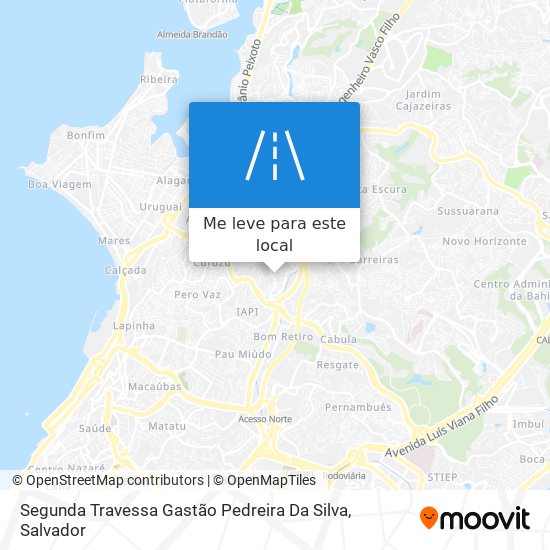 Segunda Travessa Gastão Pedreira Da Silva mapa