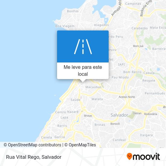 Rua Vital Rego mapa