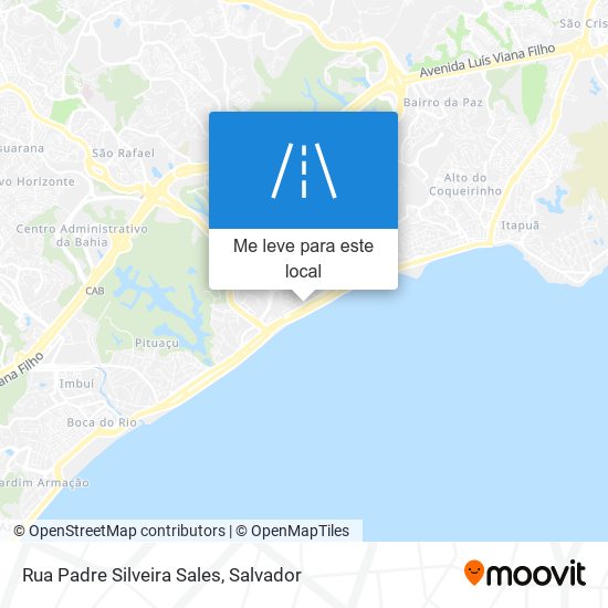 Rua Padre Silveira Sales mapa