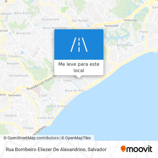 Rua Bombeiro Eliezer De Alexandrino mapa