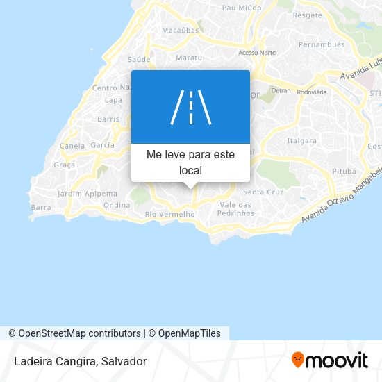 Ladeira Cangira mapa