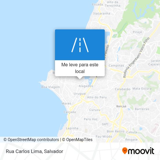 Rua Carlos Lima mapa