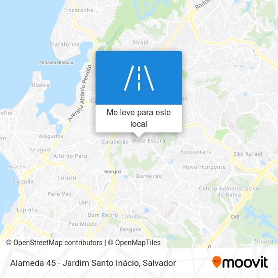 Alameda 45 - Jardim Santo Inácio mapa