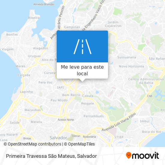 Primeira Travessa São Mateus mapa