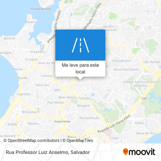 Rua Professor Luiz Anselmo mapa