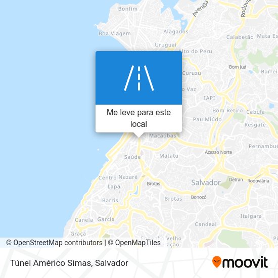 Túnel Américo Simas mapa