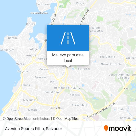 Avenida Soares Filho mapa