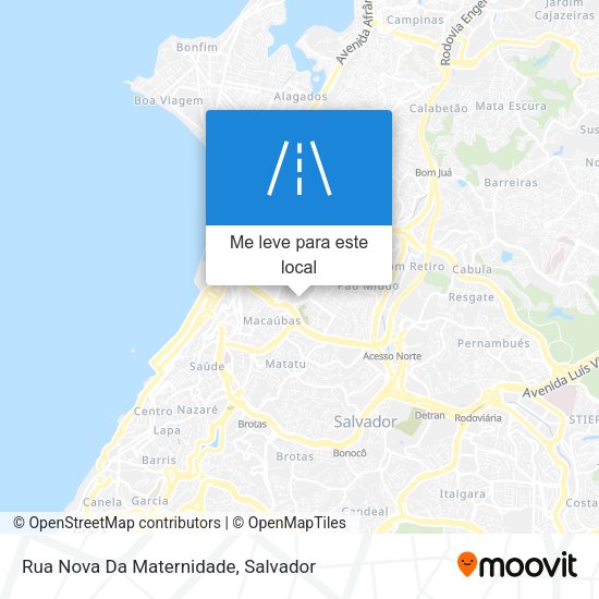 Rua Nova Da Maternidade mapa