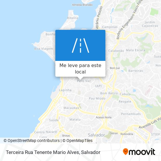 Terceira Rua Tenente Mario Alves mapa