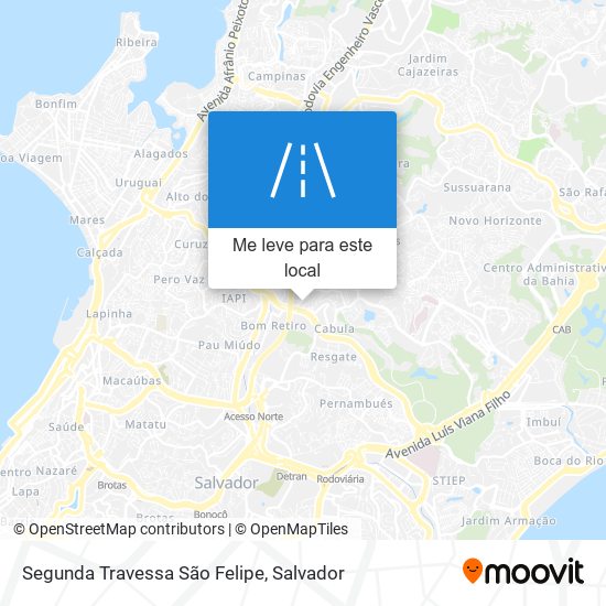 Segunda Travessa São Felipe mapa