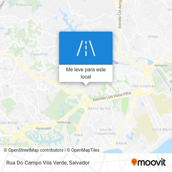 Rua Do Campo Vila Verde mapa