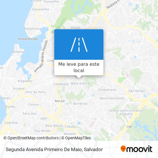 Segunda Avenida Primeiro De Maio mapa