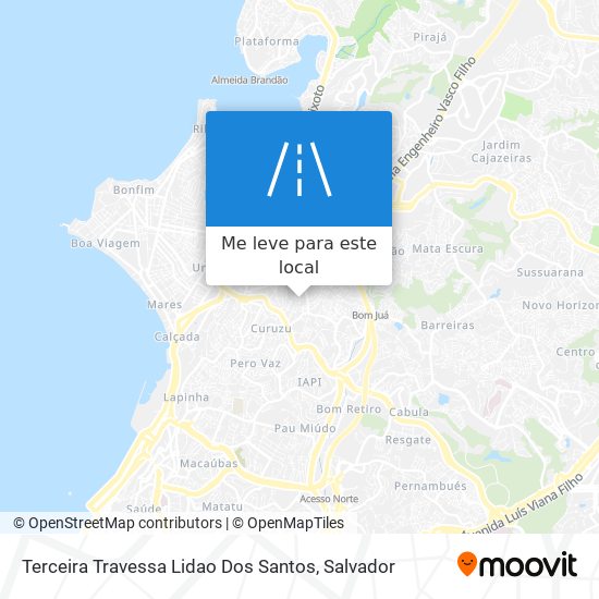 Terceira Travessa Lidao Dos Santos mapa