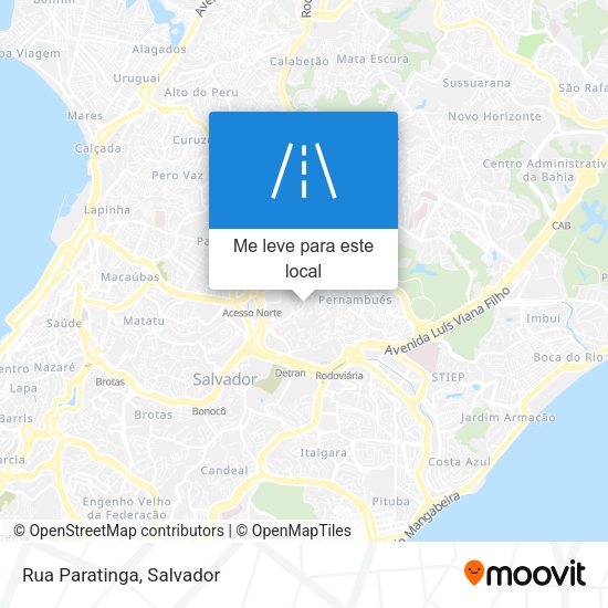 Rua Paratinga mapa