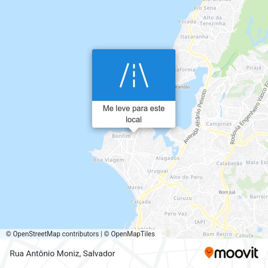 Rua Antônio Moniz mapa