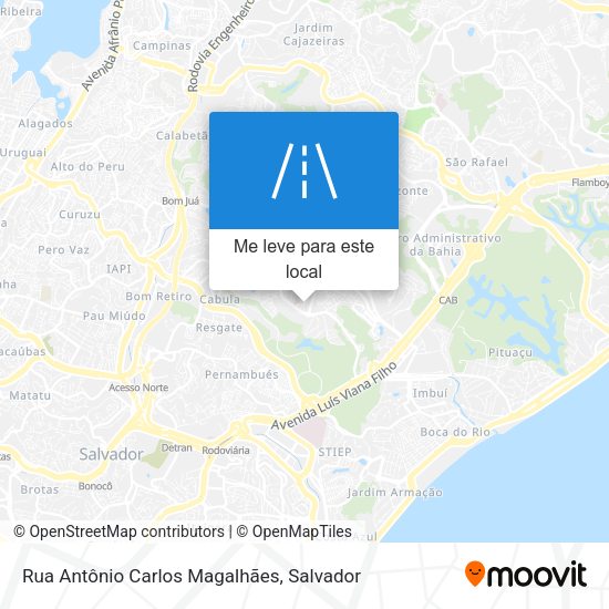 Rua Antônio Carlos Magalhães mapa