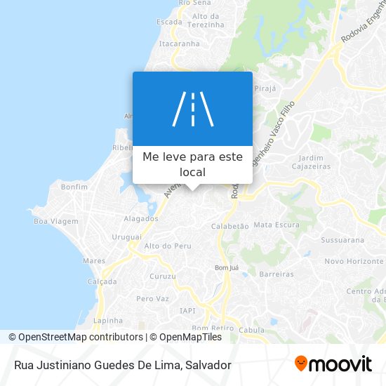 Rua Justiniano Guedes De Lima mapa