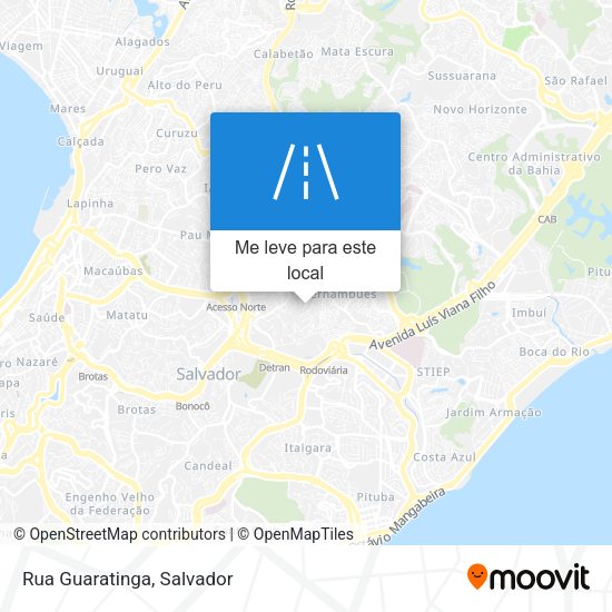 Rua Guaratinga mapa