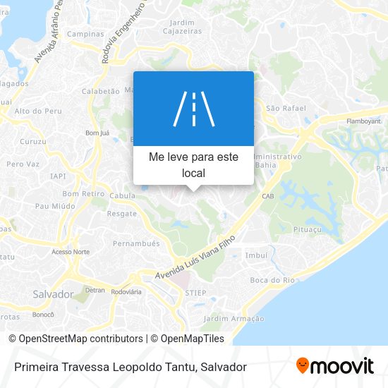 Primeira Travessa Leopoldo Tantu mapa