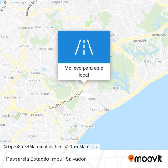 Passarela Estação Imbuí mapa