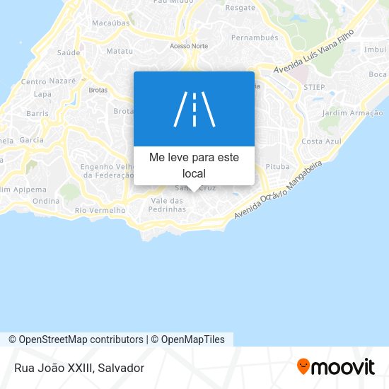 Rua João XXIII mapa