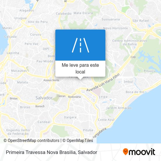Primeira Travessa Nova Brasilia mapa