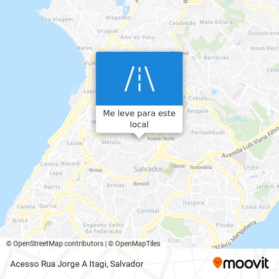 Acesso Rua Jorge A Itagi mapa