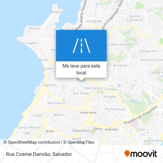 Rua Cosme Damião mapa